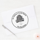 Antieke honingpot Zwarte en Witte Imker Label (Envelop)