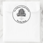 Antieke honingpot Zwarte en Witte Imker Label (Tas)