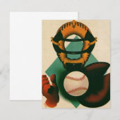 Antieke Honkbalspeler, Catcher met Handschoen (Voorkant / Achterkant)