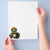 Antieke honkbalspeler, catcher met handschoen flyer (Hand)
