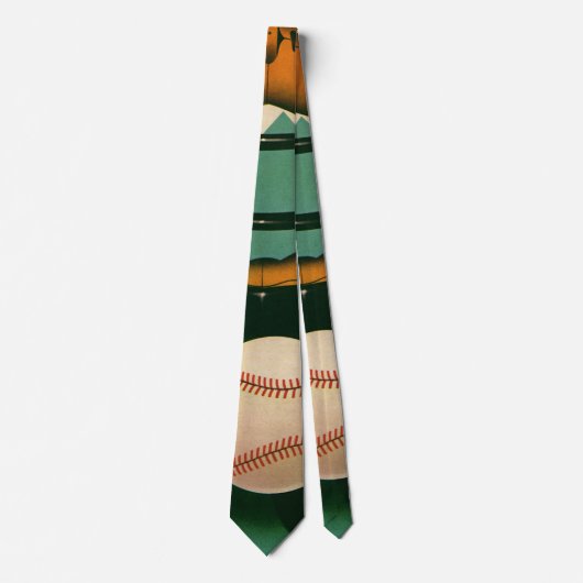 Antieke honkbalspeler, catcher met handschoen stropdas (Voorkant)