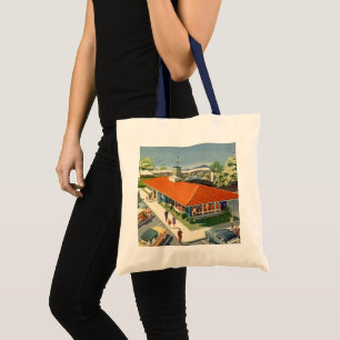 Antieke horeca, diner uit de jaren 50 familie rest tote bag