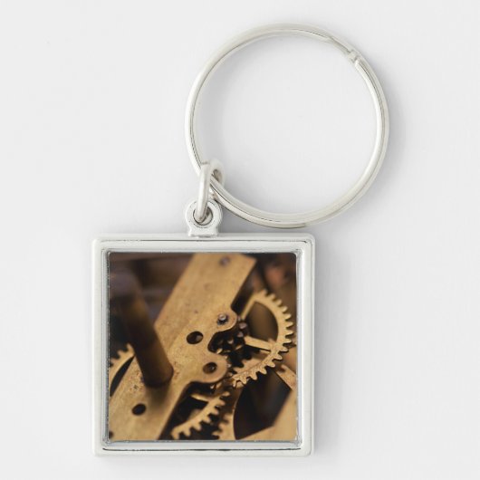 Antieke horloge interne onderdelen sleutelhanger (Voorkant)