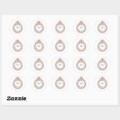 antieke horloge ronde sticker (Vel)