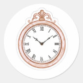 antieke horloge ronde sticker (Voorkant)
