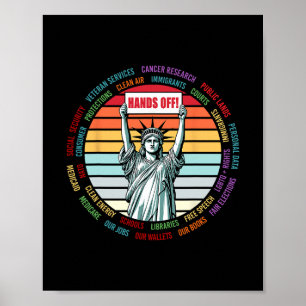 Antieke 'Houd Af' Protest Anti Trump  Poster