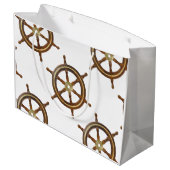 Antieke Houten Helm Groot Cadeauzakje (Achterkant Gekanteld)
