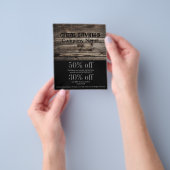 antieke houtnerf klusjesman bouw flyer (Hand)