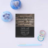 antieke houtnerf klusjesman bouw flyer (Enkel)