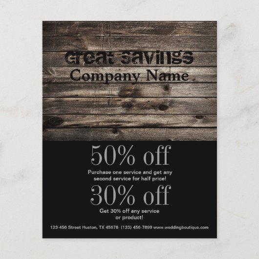 antieke houtnerf klusjesman bouw flyer (Voorkant)