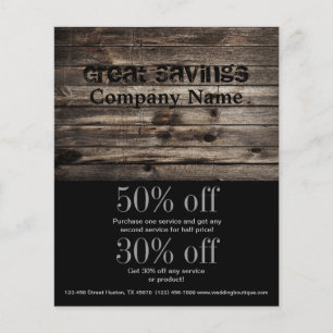 antieke houtnerf klusjesman bouw flyer