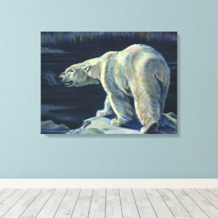 Antieke IJsbeer, Arctisch Marien Leven Dieren Canvas Afdruk