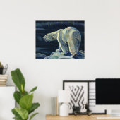 Antieke ijsbeer, arctische zeedieren dieren poster (Thuiskantoor)
