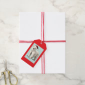 ANTIEKE IJSBERE IN KERSTMUTS CADEAULABEL (Met Touw)