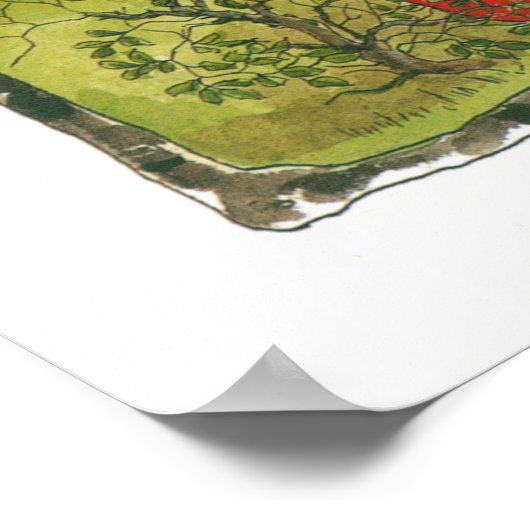 Antieke illustratie door Sibylle Von Olfers  Poster (Hoek)