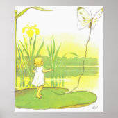 Antieke illustratie Duimelijntje door Elsa Beskow Poster (Voorkant)