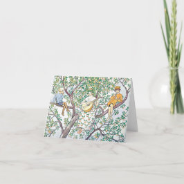 Antieke illustratie Kleine Meisje door Elsa Beskow Notitiekaartje