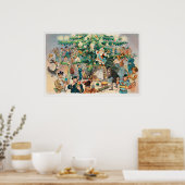 Antieke Illustratie Puck's Kerstboom, 1902 Poster (Keuken)