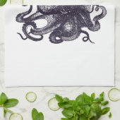 Antieke Illustratie van Octopus Theedoek (Gevouwen)