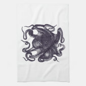 Antieke Illustratie van Octopus Theedoek (Verticaal)