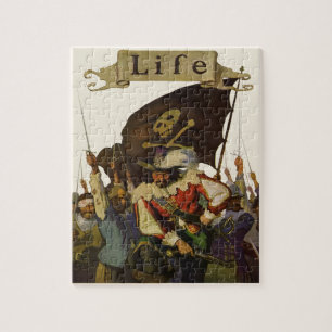 Antieke illustratie van piraat Wyeth Legpuzzel