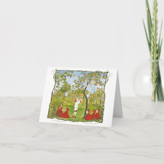 Antieke illustratie van Sibylle Von Olfers  Bedankkaart (Voorkant)