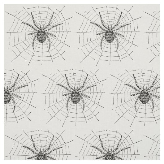 Antieke illustratie van zwarte en witte spin stof (Swatch)