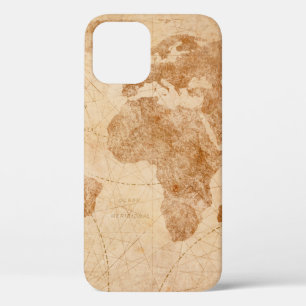 Antieke  illustratiekaart van de wereldkaart, were Case-Mate iPhone case