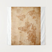 Antieke  illustratiekaart van de wereldkaart, were wandkleed (Voorkant (horizontaal))