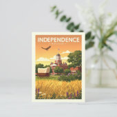 Antieke Independence Missouri Briefkaart (Staand voorkant)