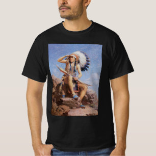 Antieke Indiaanse Amerikaan, The Scout van Leigh T-shirt