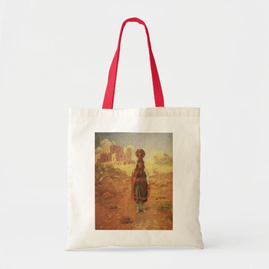 Antieke Indiase waterdrager door EW Rollins Tote Bag (Voorkant)