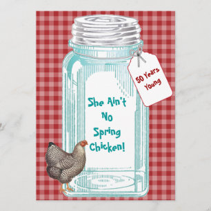 Antieke Inmaakpot Rood Gingham Ontwerp Kaart