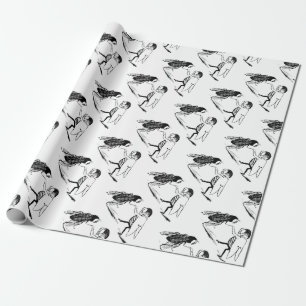 Antieke insecten dansen; Bromvlieg Cadeaupapier
