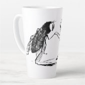 Antieke insecten dansen; Bromvlieg Latte Mok (Linkerhoek)