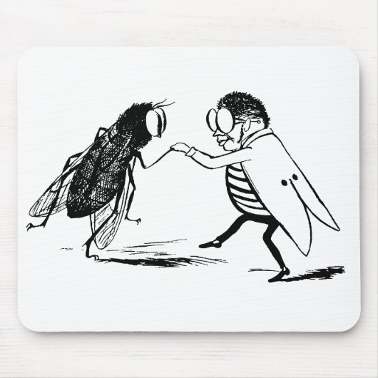 Antieke insecten dansen; Bromvlieg Muismat (Voorkant)