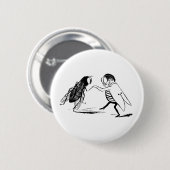 Antieke insecten dansen; Bromvlieg Ronde Button 5,7 Cm (Voorkant /achterkant)
