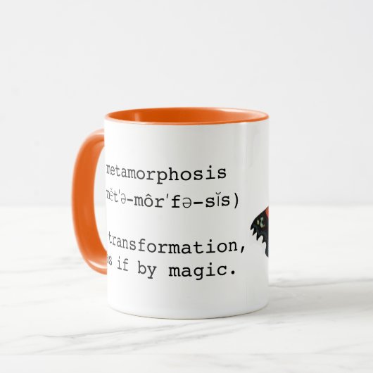 Antieke insecten of beestjes, mooie vlinder mok (Voorkant links)