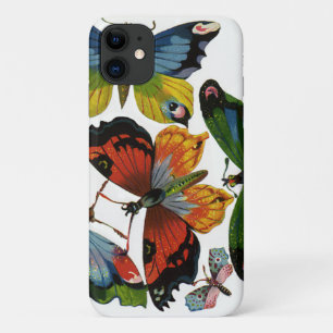 Antieke insecten of beestjes, mooie vlinders Case-Mate iPhone case