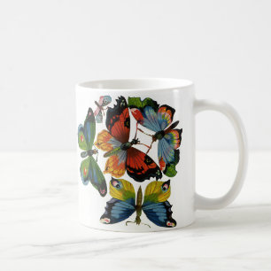 Antieke insecten of beestjes, mooie vlinders koffiemok