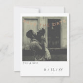 Antieke Instant Foto Save The Date Kaart (Voorkant)