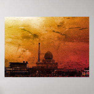 Antieke Irak Bagdad Buniya Moskee Poster