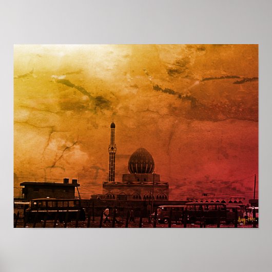 Antieke Irak Bagdad Buniya Moskee Poster (Voorkant)