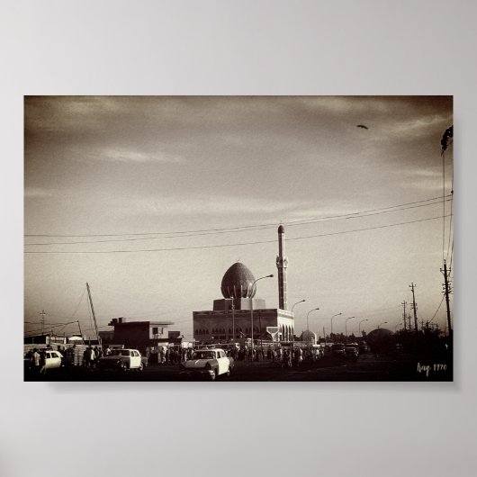 Antieke Irak Bagdad Buniya-moskee Poster (Voorkant)