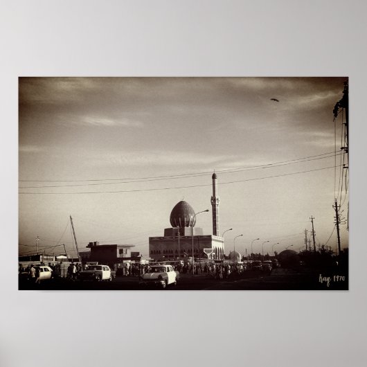 Antieke Irak Bagdad Buniya-moskee Poster (Voorkant)