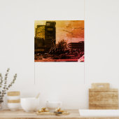 Antieke Irak Bagdad fontein Poster (Keuken)