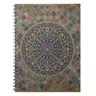 Antieke Islamitische Geometrische Mandala en Bloem Notitieboek