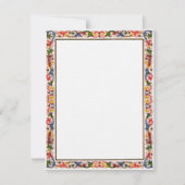 Antieke Italiaanse bloem bruiloft uitnodiging temp (Voorkant)