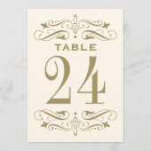 Antieke Ivoor Antieke Gouden Tafel Nummerkaart Kaart (Achterkant)