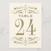 Antieke Ivoor Antieke Gouden Tafel Nummerkaart Kaart (Voorkant)
